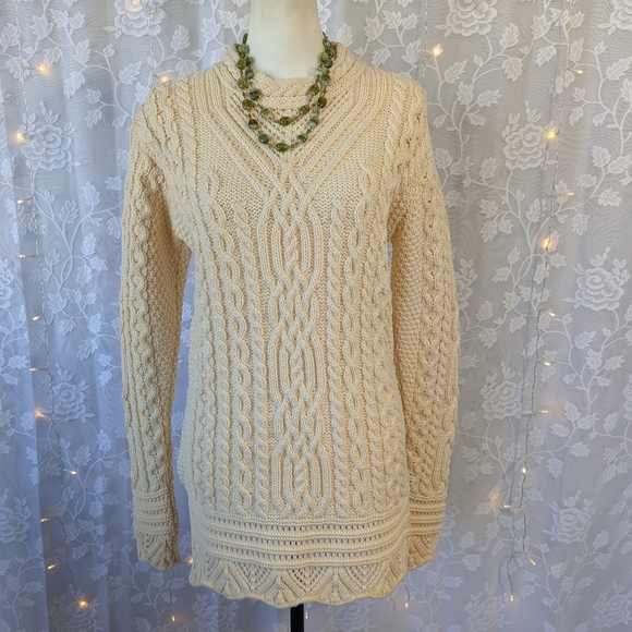 NWT The Irish Store 100% New Merino Wool Tunic Sweater - Picture 2 of 8